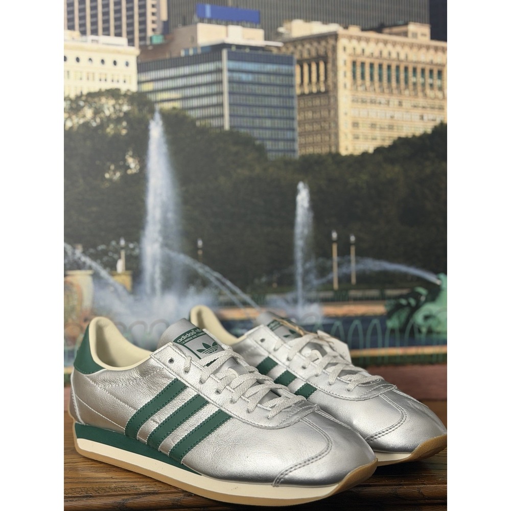adidas Country OG Women's IE8412 Silver Metallic Green Cream White US W 10